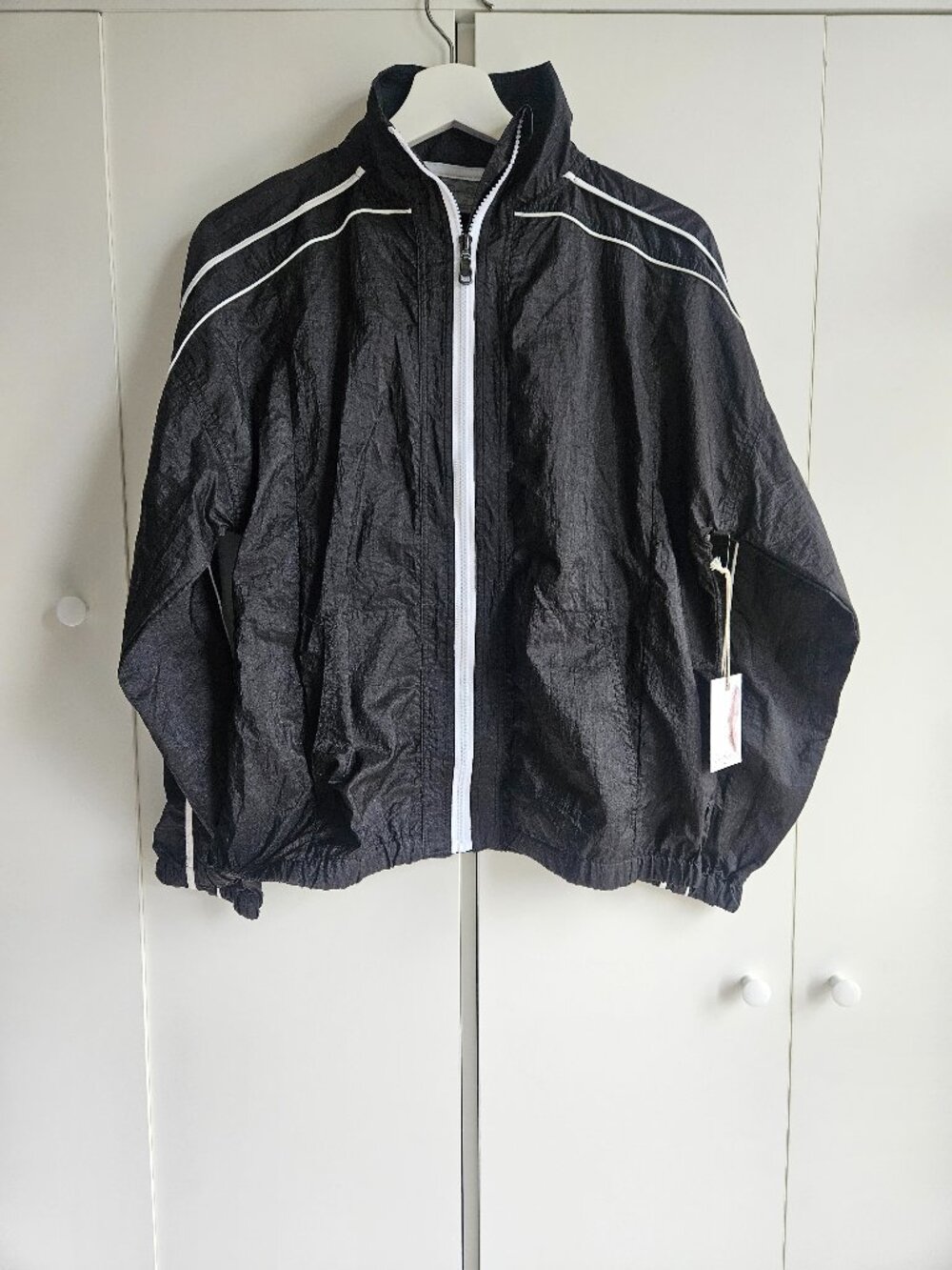Jessica Simpson Active Black Windbreaker Jacket Size M NWT